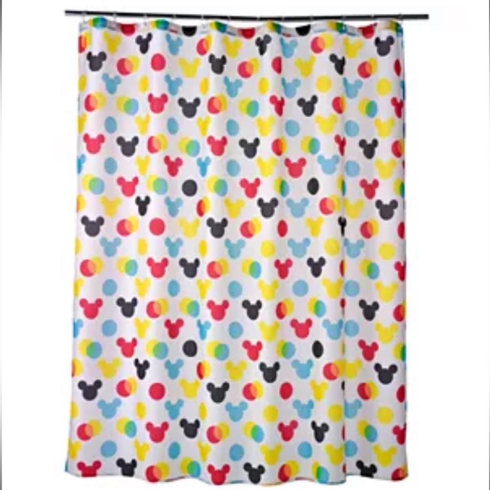 NEW Set of two! NEW MICKEY MOUSE Fabric Shower Curtains 🖤❤️